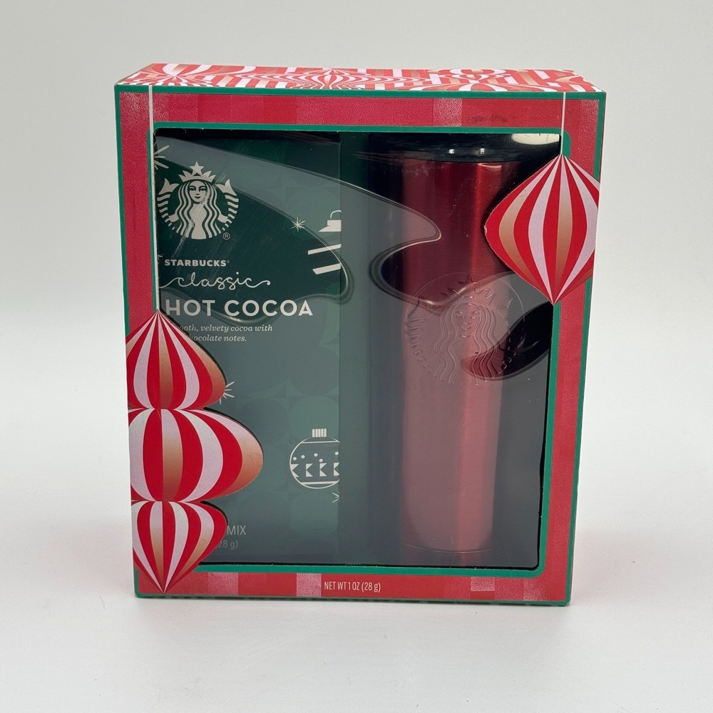 Starbucks 19oz Cocoa Gift Set Tumbler with Hot Cocoa‎ NEW BBD 4/2026